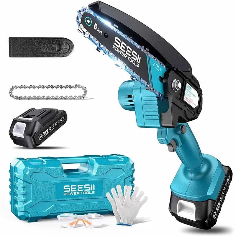Seesii 6 Inch Cordless Mini Chainsaw For Makita 18V Battery