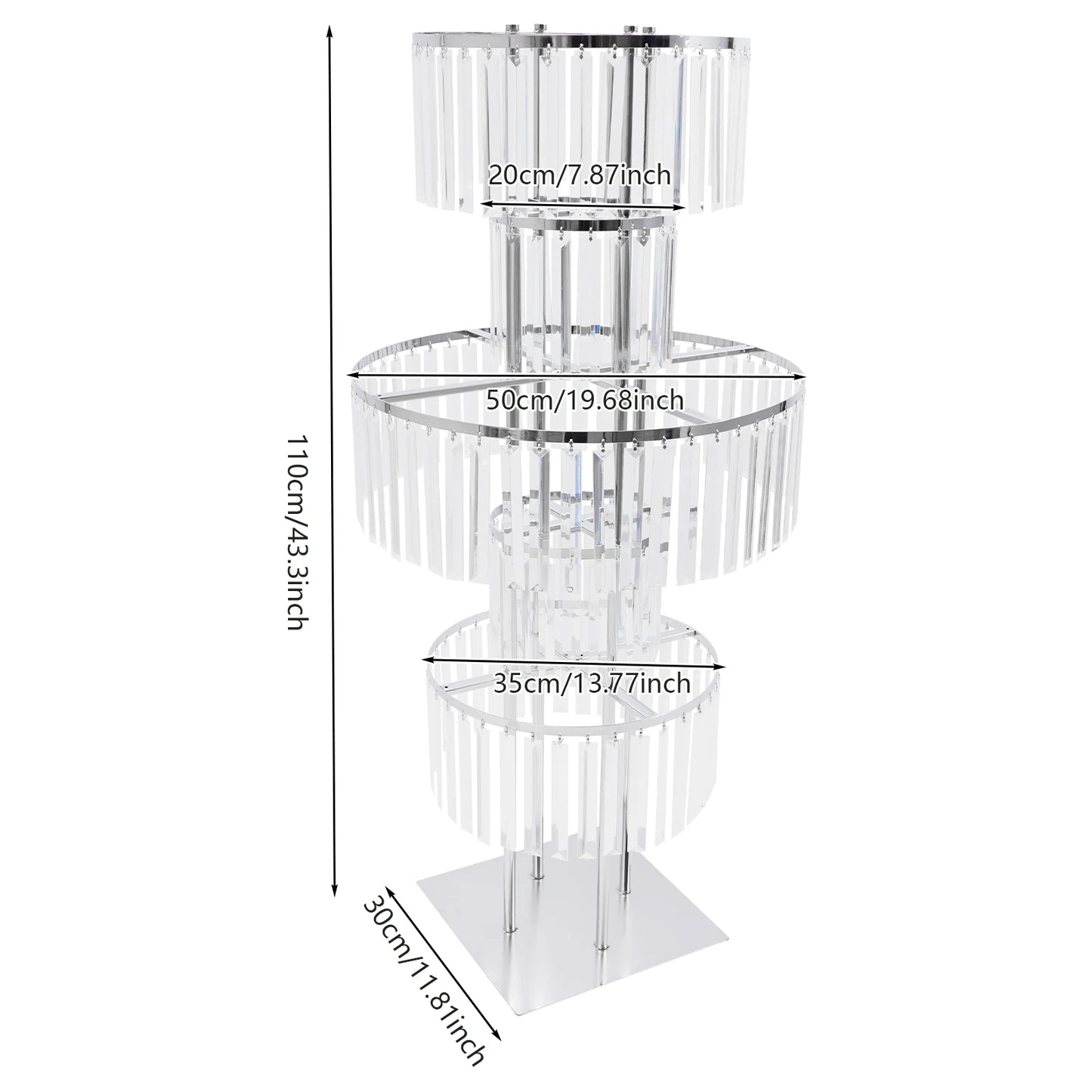 Five Tier Wedding Centerpiece Stand With Acrylic Flower Vase