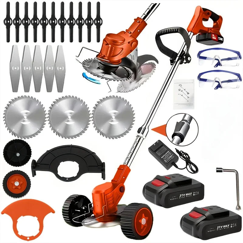 Cordless Lawn Trimmer Edger Mower Brush Cutter For Garden Yard