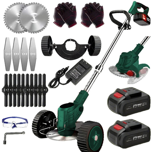 Portable Cordless Lawn Mower Weeding Machine With Dual Lithium Batteries