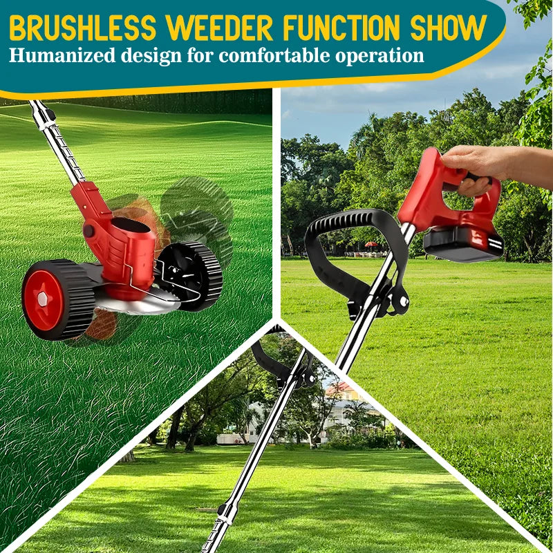Cordless Lawn Mower And Trimmer Set For Courtyards And Gardens