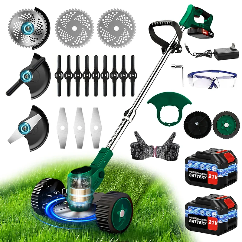 Cordless Lawn Mower And Trimmer Set For Courtyards And Gardens