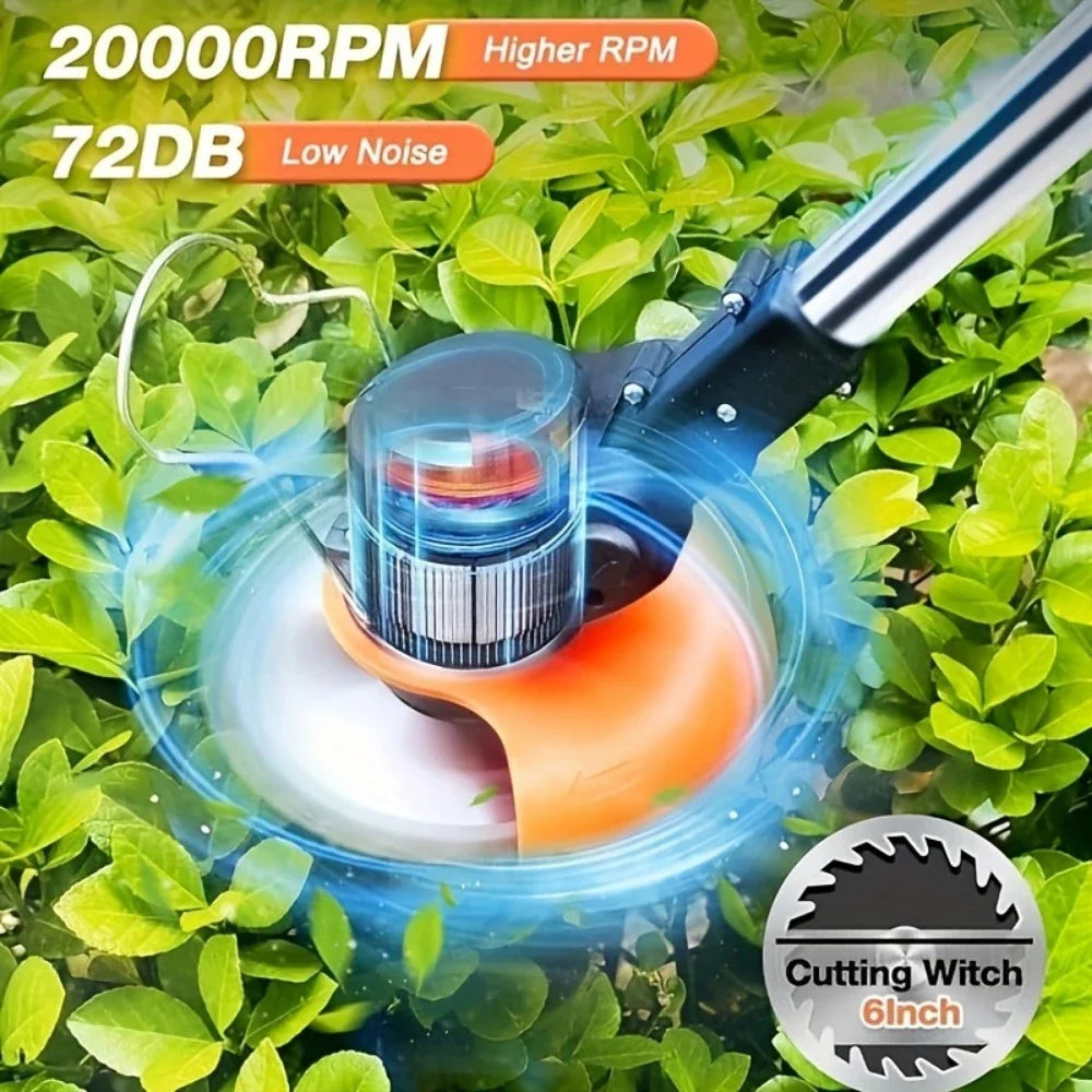 Cordless Lawn Trimmer Edger Mower Brush Cutter For Garden Yard