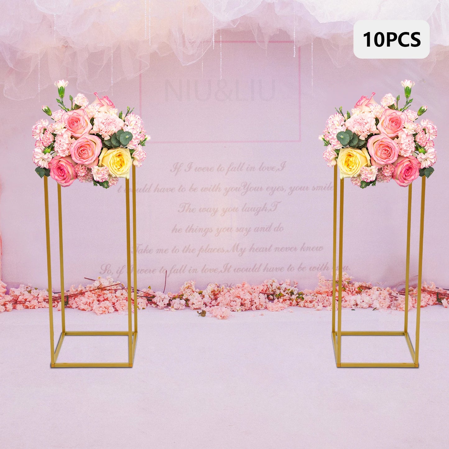 10 Piece Metal Flower Rack For Weddings And Event Decor