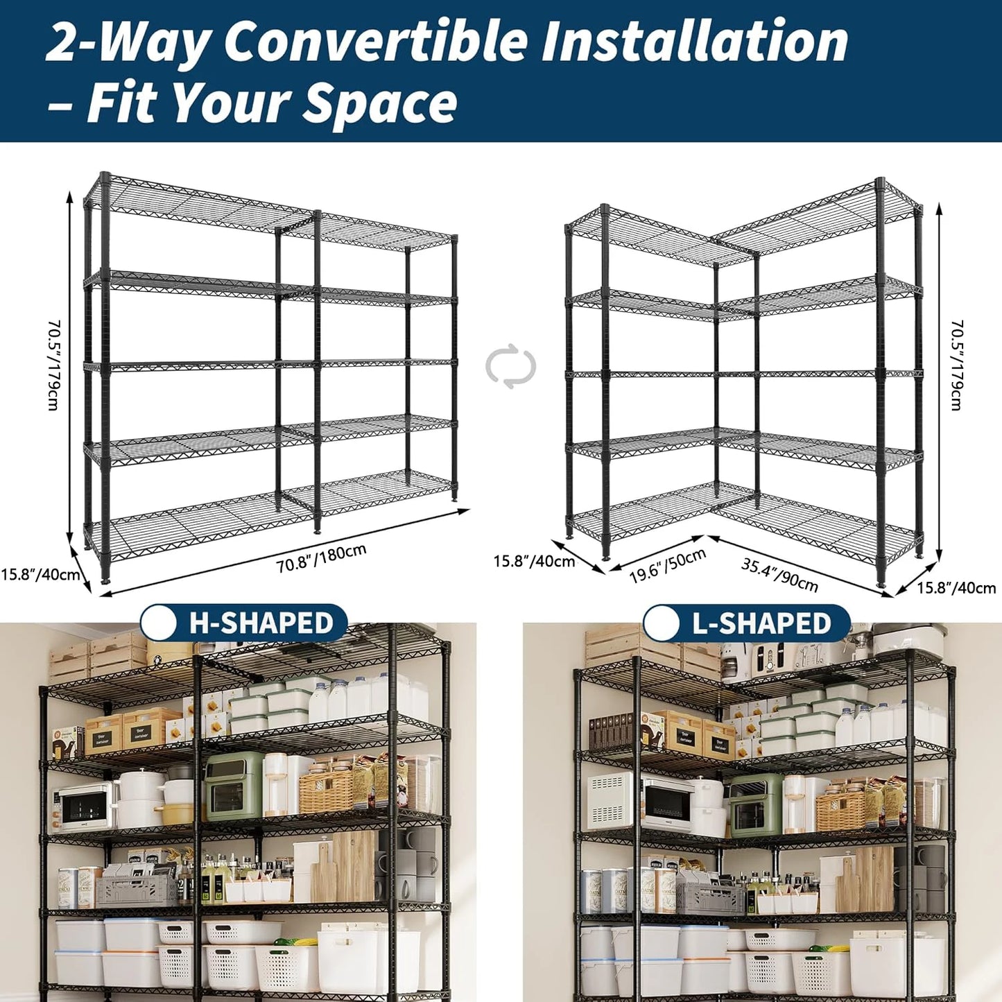 TWISTER.CK Heavy Duty Metal Storage Shelves