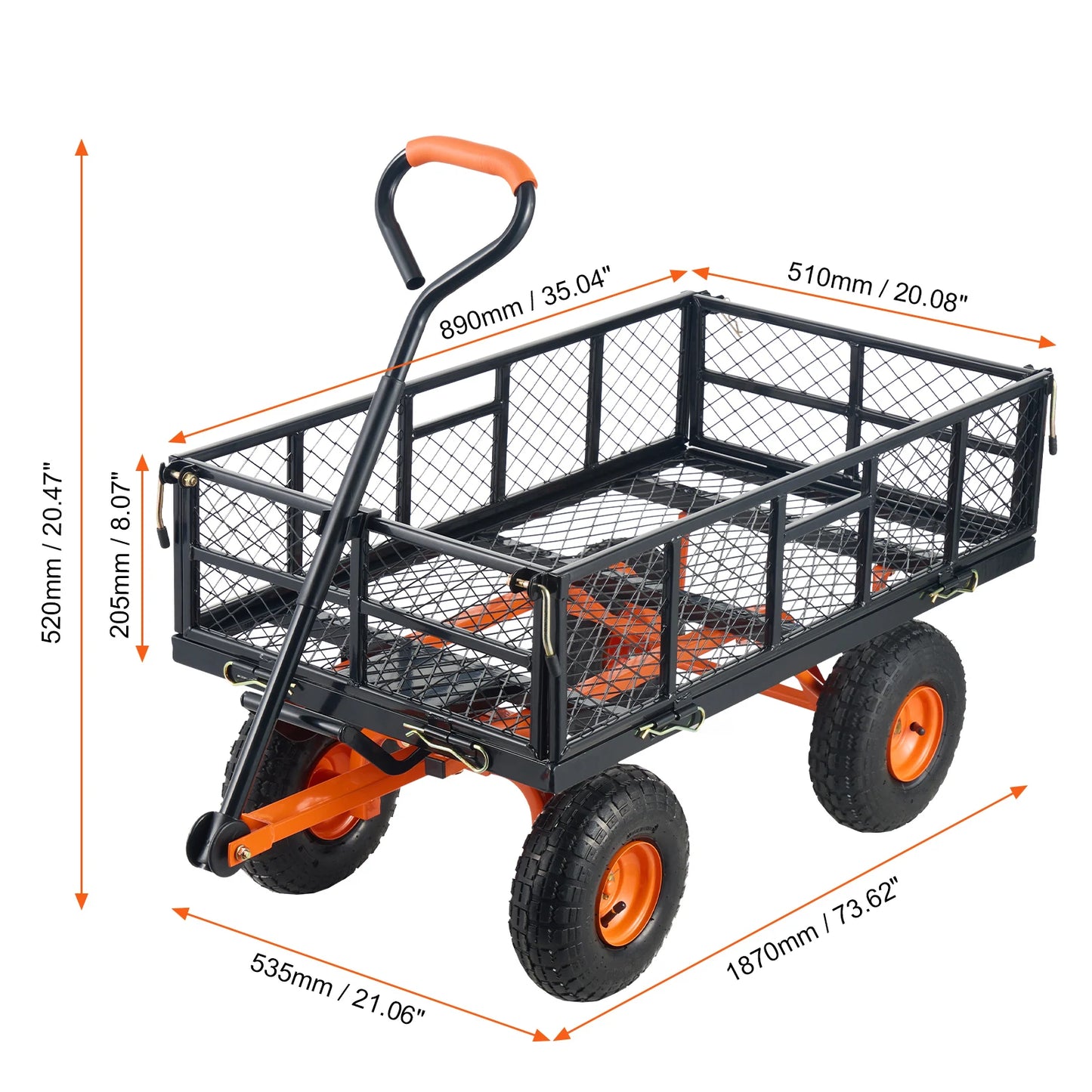 SucceBuy Garden Cart Utility Wagon With Dump Cart 400 880 Lbs Capacity