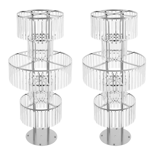 Bymaocar 5 Tier Crystal Vase Stand For Wedding Centerpieces