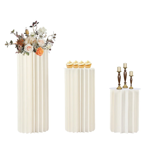 3PCS Foldable Cardboard Flower Stand Centerpiece Set For Weddings