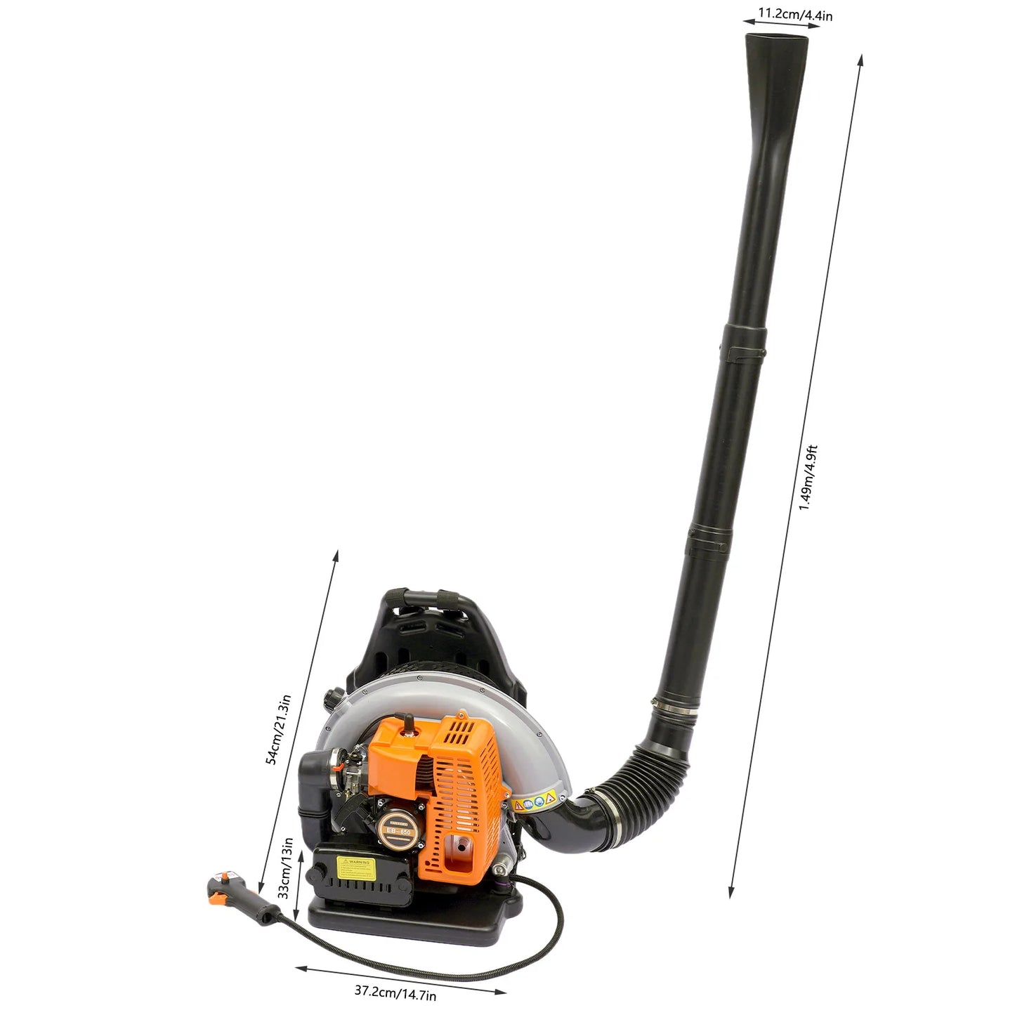 Gasoline-Powered Backpack Leaf Blower Air-Cooled System