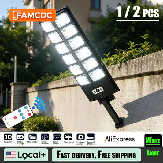 FAMCDC 504 LED Solar Motion Sensor Wall Light Outdoor Lamp