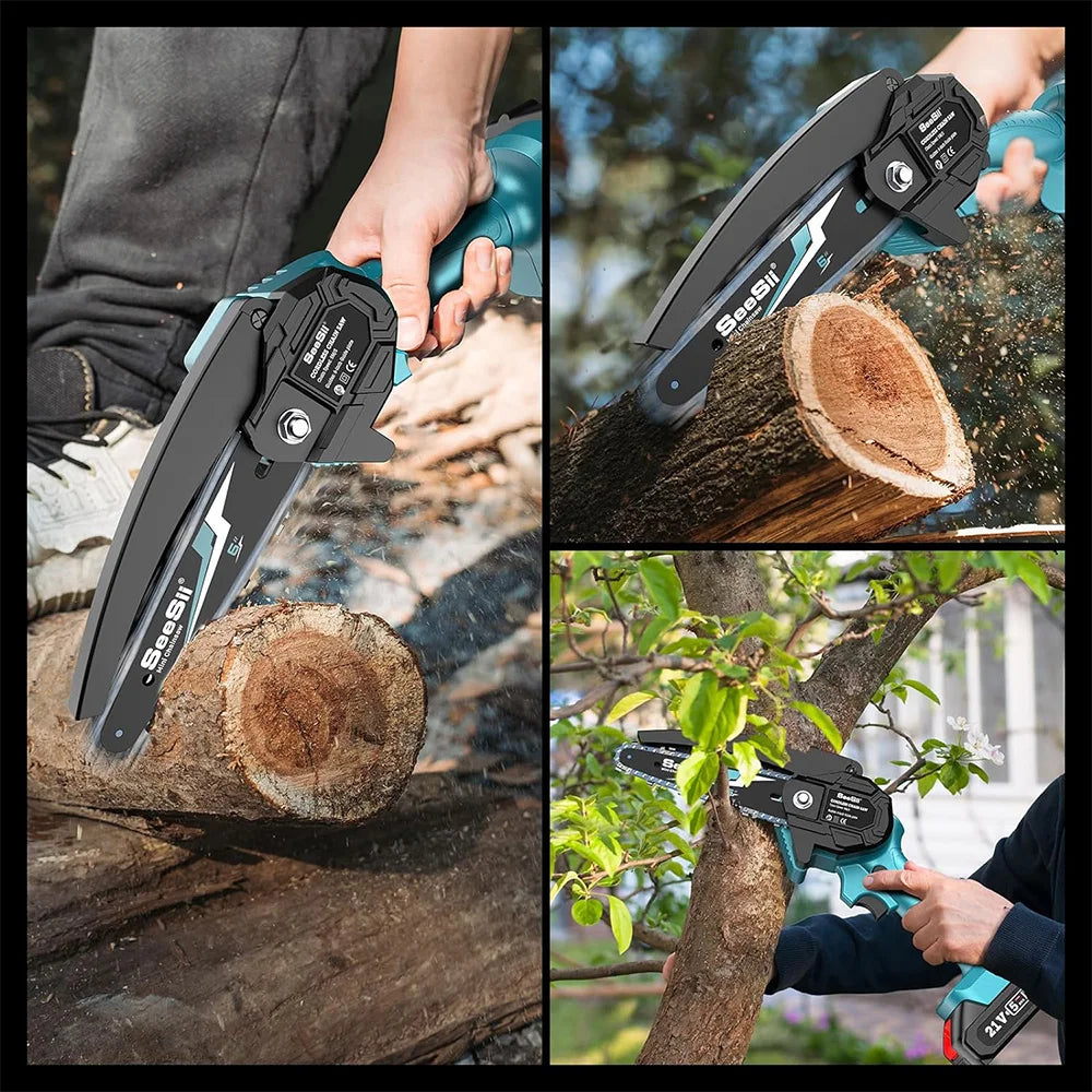 Seesii 6 Inch Cordless Mini Chainsaw For Makita 18V Battery