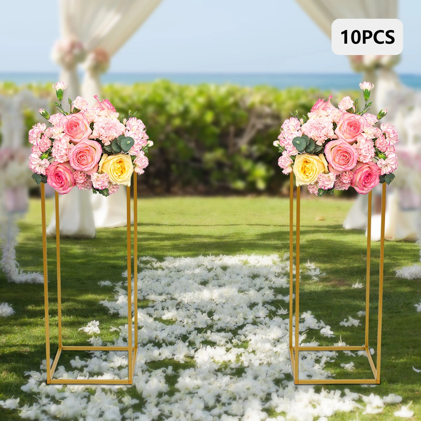 10 Piece Metal Flower Rack For Weddings And Event Decor