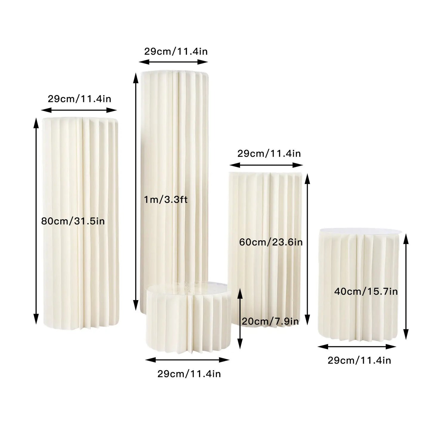 Wedding Cardboard Centerpiece Vases Set For Party Tables Decoration