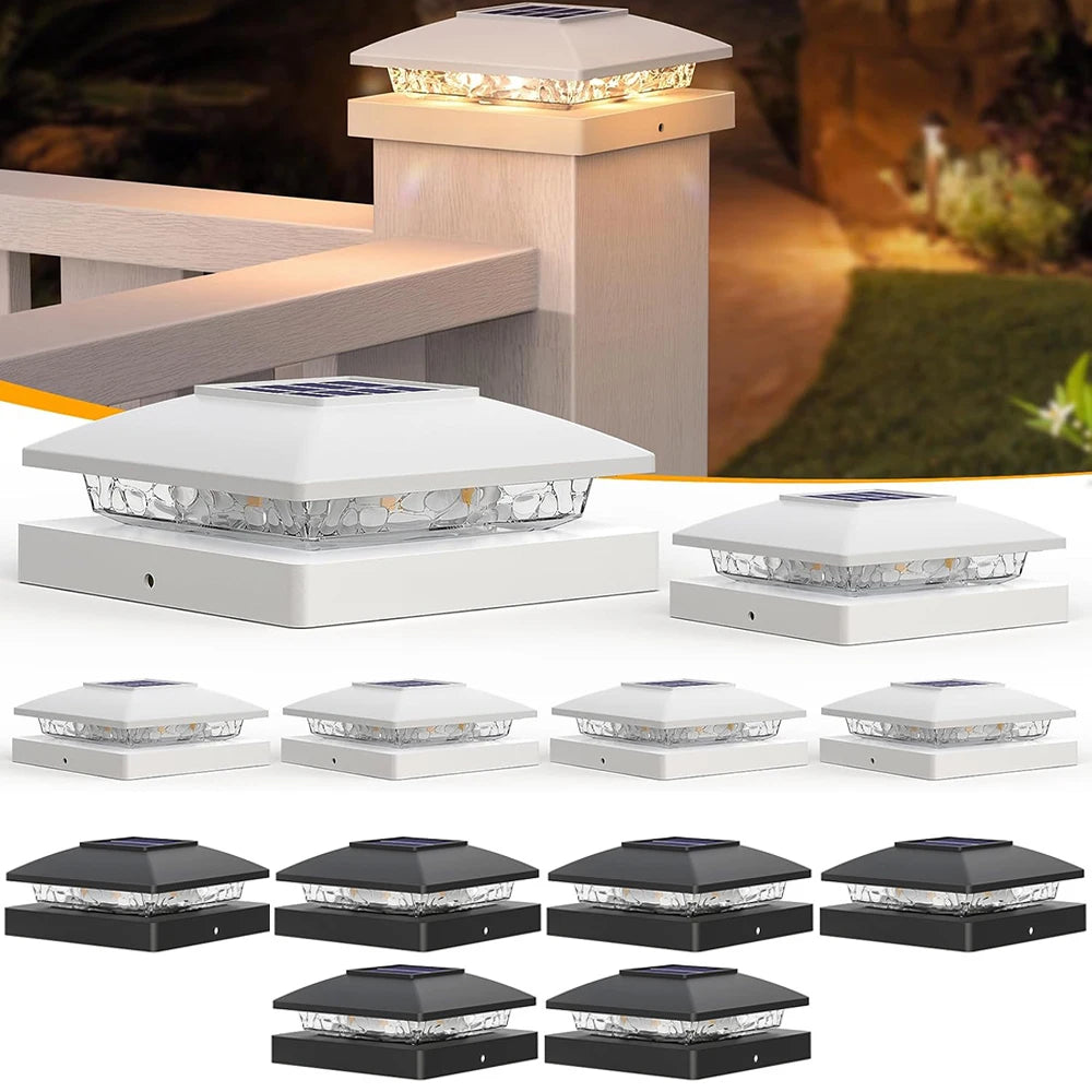 Solar Post Cap Light for Wooden and Vinyl Posts Outdoor