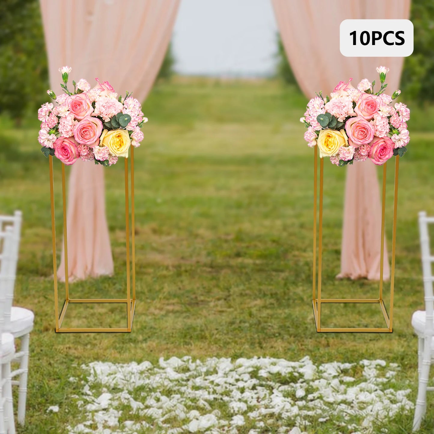 10 Piece Metal Flower Rack For Weddings And Event Decor