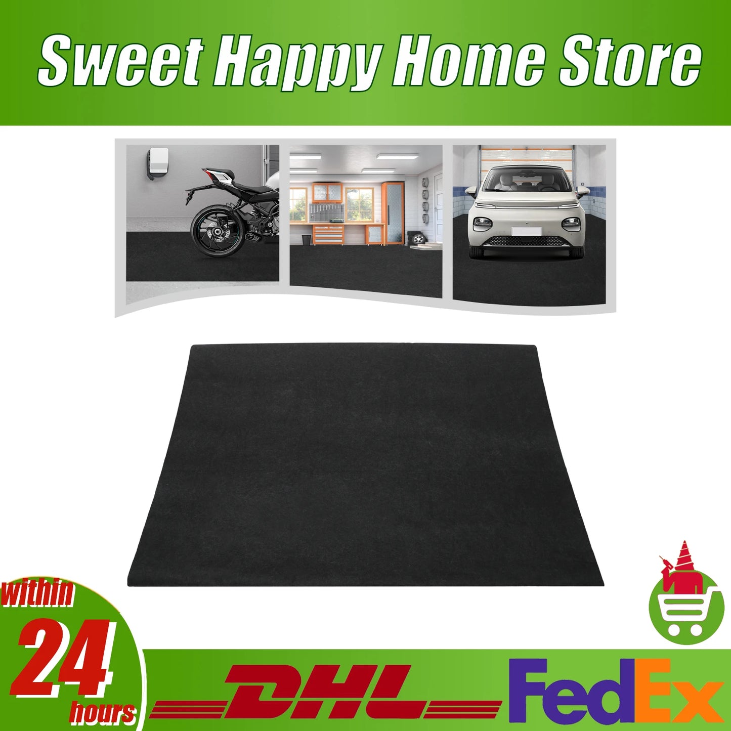 Garage Non Slip Floor Protection Mat For Workshop And Warehouse