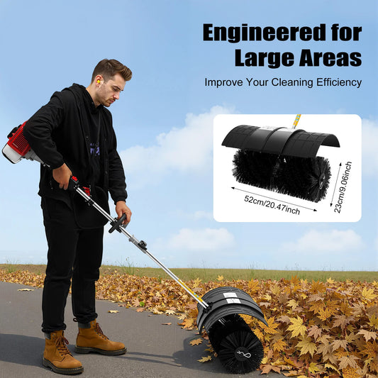 2.3HP Gas Powered Walk Behind Sweeper For Multi Surface Cleaning