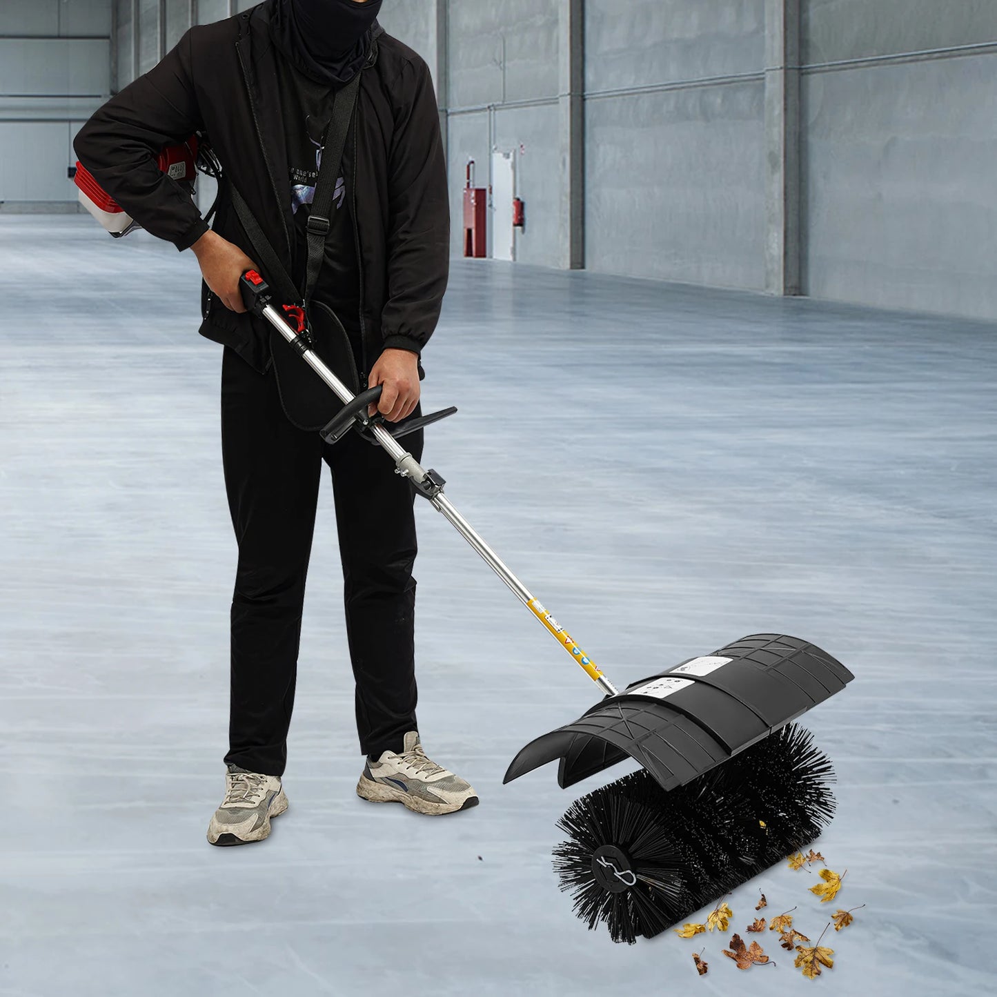 2.3HP Gas Powered Walk Behind Sweeper For Multi Surface Cleaning