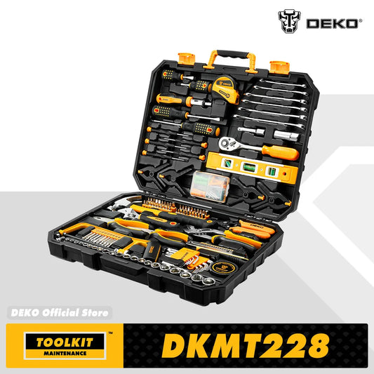 DEKOPRO 228Pcs Socket Wrench Auto Repair Tool Set With Case