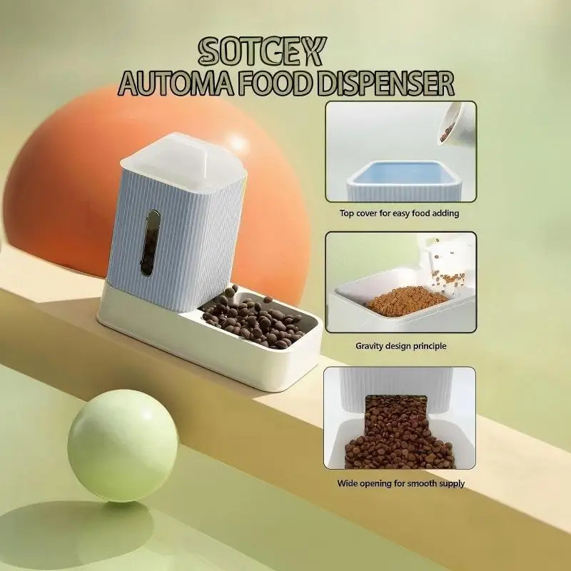 Automatic Pet Feeder And Water Dispenser AllInOne Gravity Set