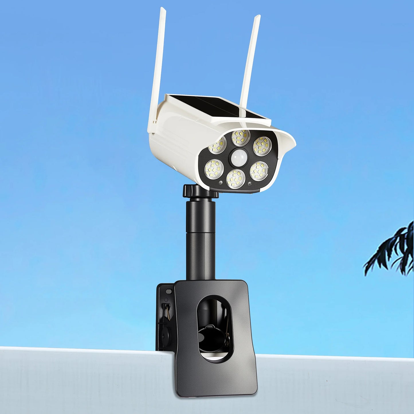 T-SUNRISE Solar Outdoor Motion Sensor Light Decoy Security Camera