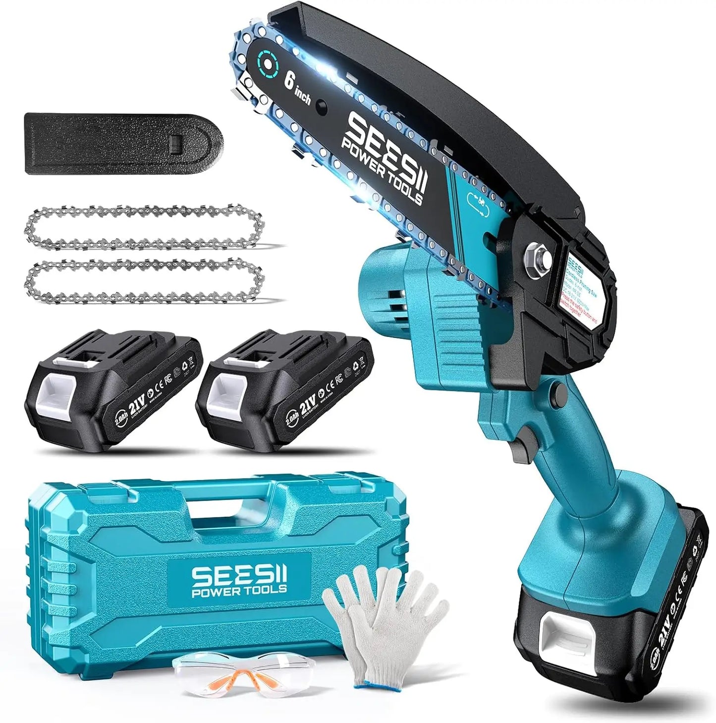 Seesii 6 Inch Cordless Mini Chainsaw For Makita 18V Battery