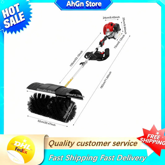 CNCEST 1700W 52cc Gasoline Powered Handheld Lawn Sweeper