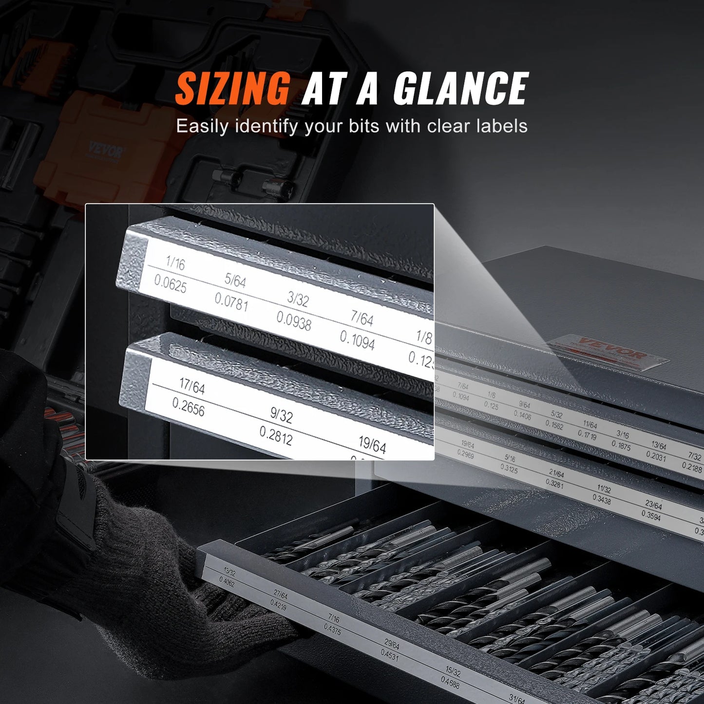 SucceBuy Steel Drill Bit Dispenser Cabinet With Three Drawers