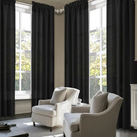 SABALANICA Light Filtering Curtains Fade-Resistant Polyester Rod Pocket