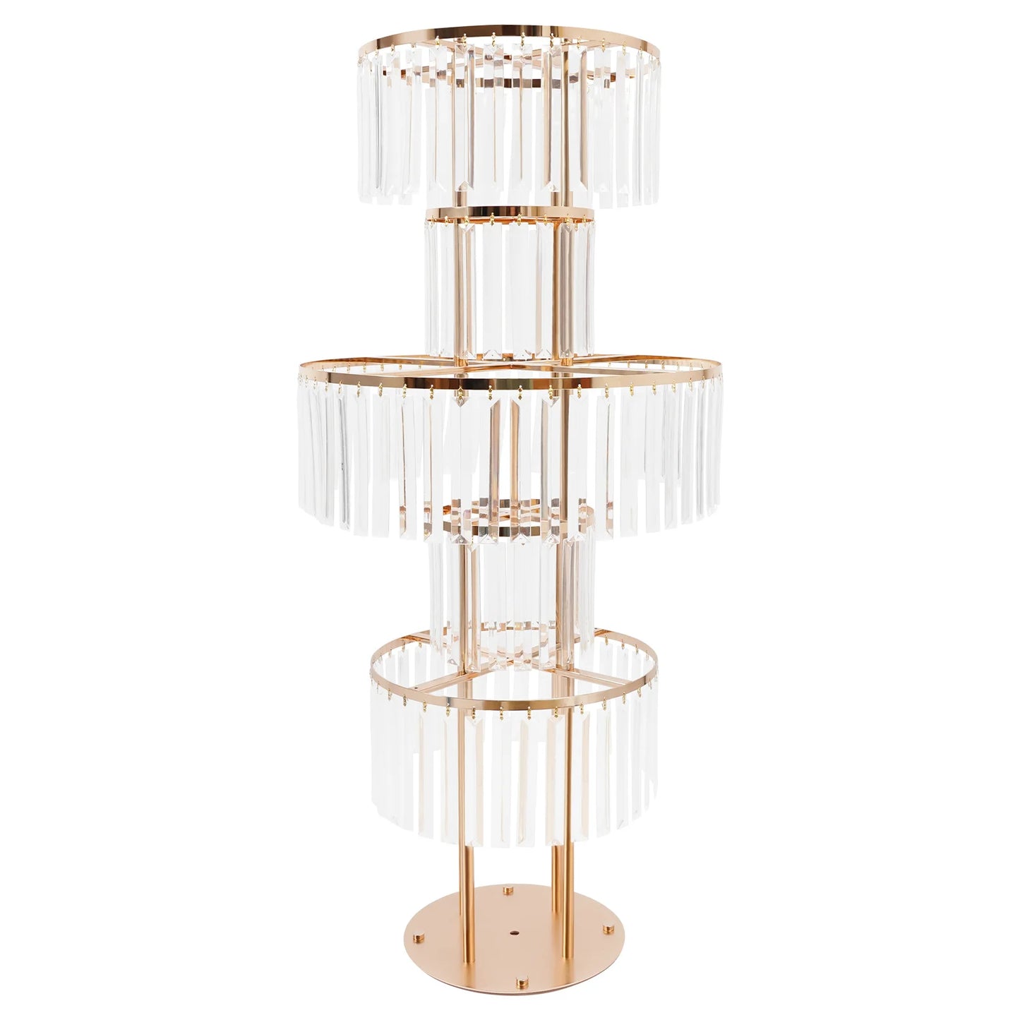 Five Tier Wedding Centerpiece Stand With Acrylic Flower Vase