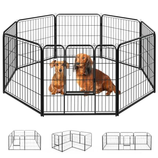 YAO HUI HUANG Heavy Duty Iron Dog Playpen Indoor Outdoor