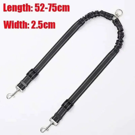 Auto Retractable Double Dog Leash With LED Light 3M Rope