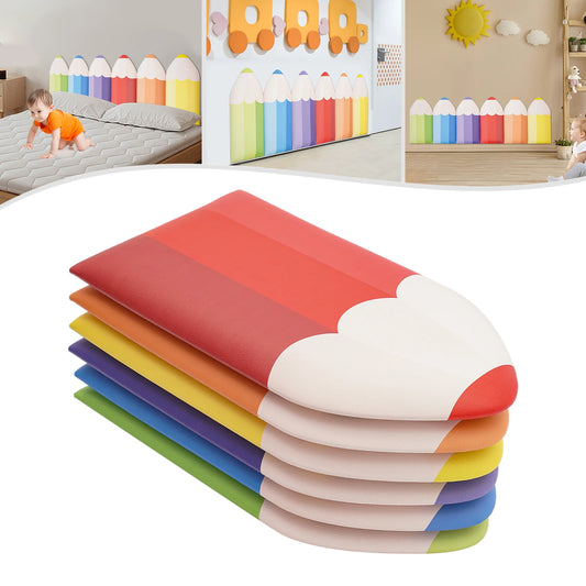 6-Piece Pencil Wall Stickers Self-Adhesive Padding For Kids