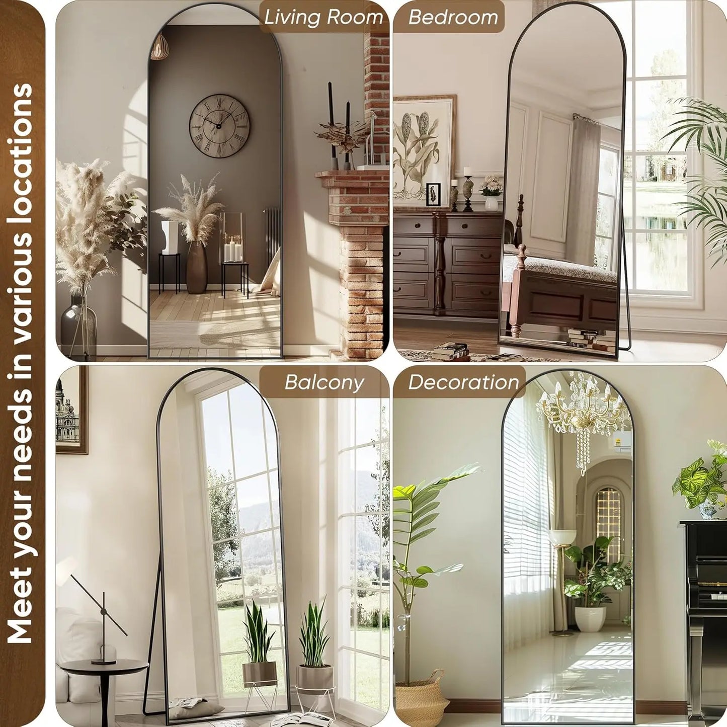 Antok Full Length Floor Mirror With Stand