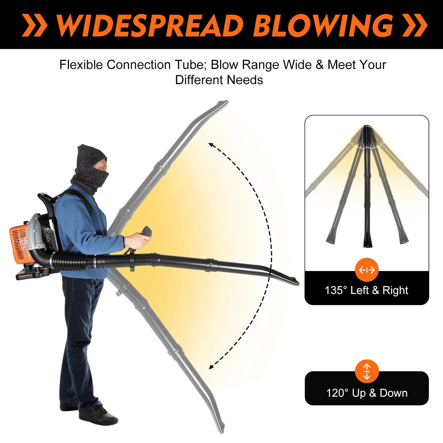 Bymaocar 2 Stroke Gas Leaf Blower Backpack For Garden Cleaning