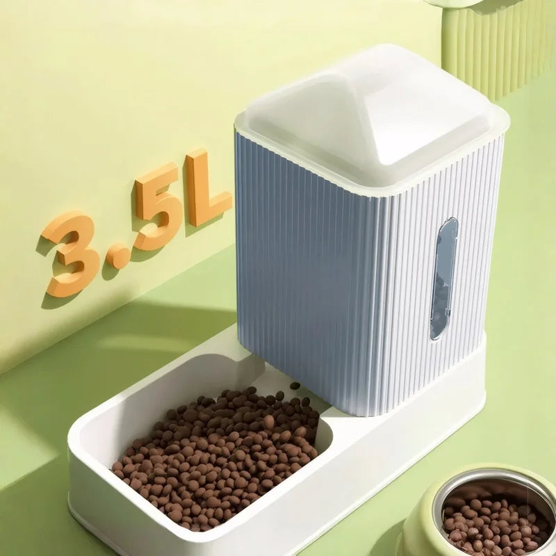 Automatic Pet Feeder And Water Dispenser AllInOne Gravity Set