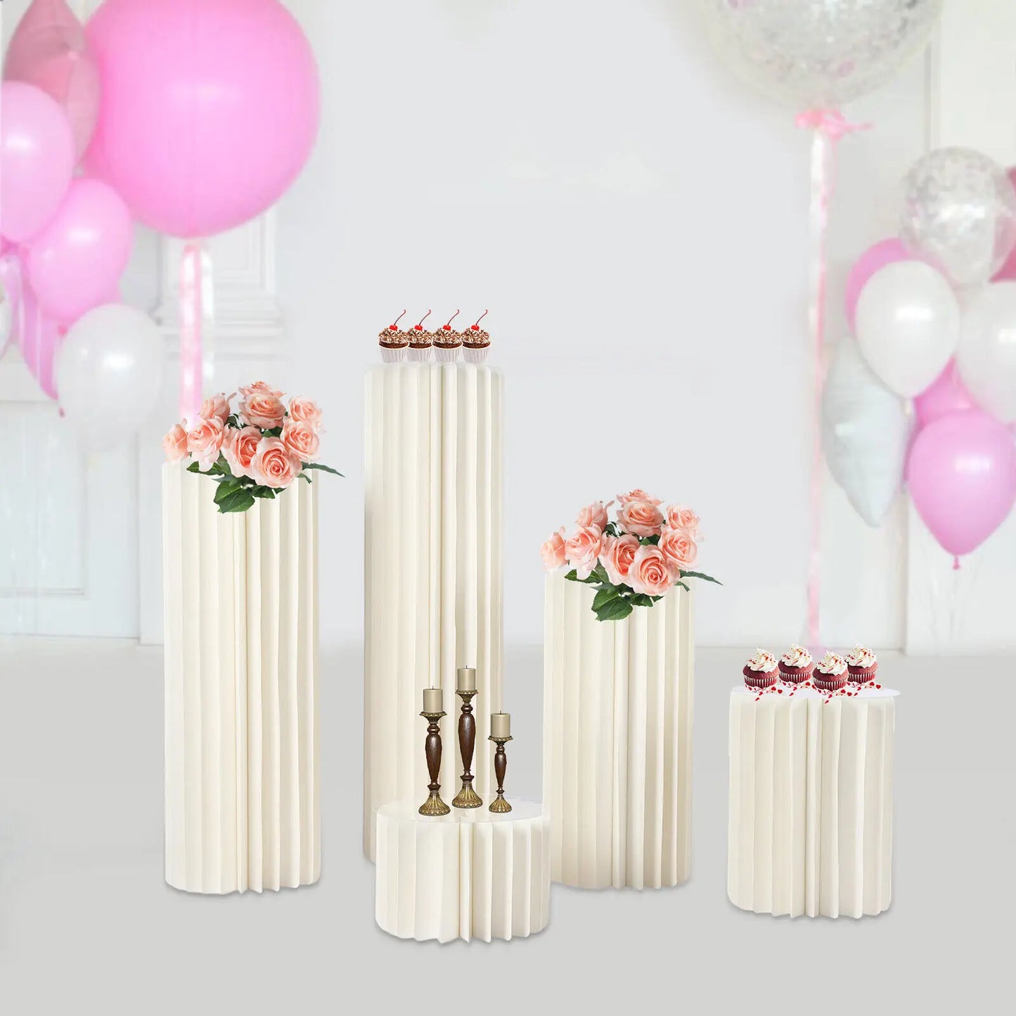 Wedding Cardboard Centerpiece Vases Set For Party Tables Decoration