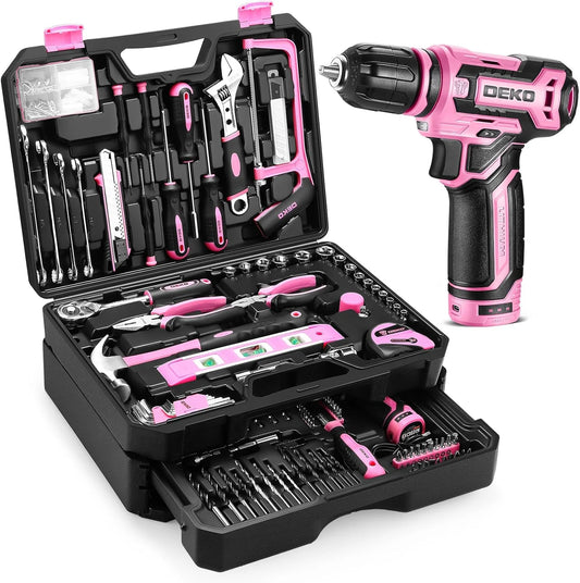 DEKO 12V Cordless Drill Set With Toolbox Storage Case