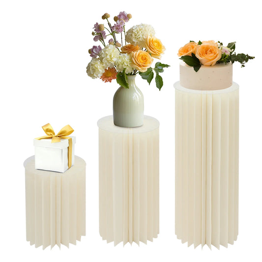 Wedding Flower Stand Cylinder Three-Piece Cardboard Centerpieces