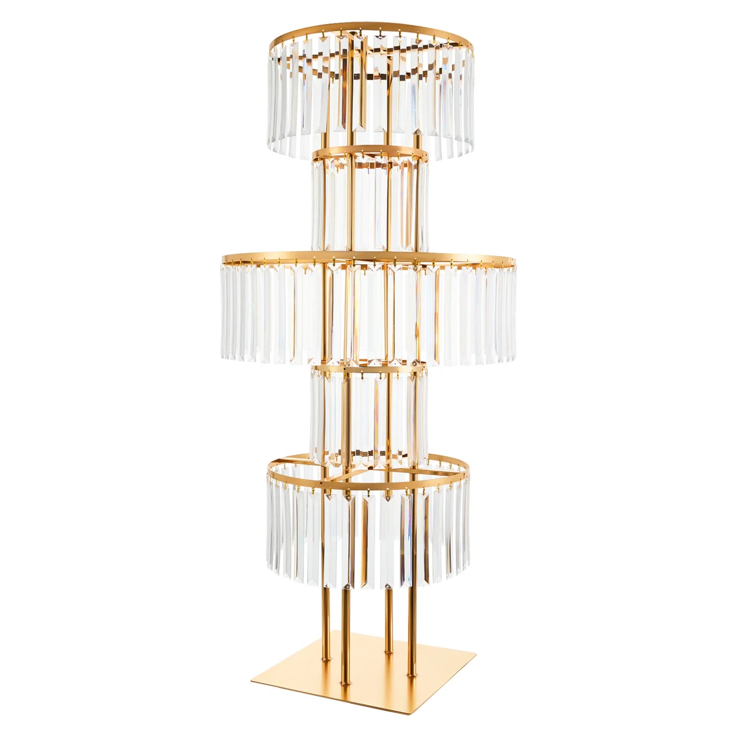 Five Tier Wedding Centerpiece Stand With Acrylic Flower Vase