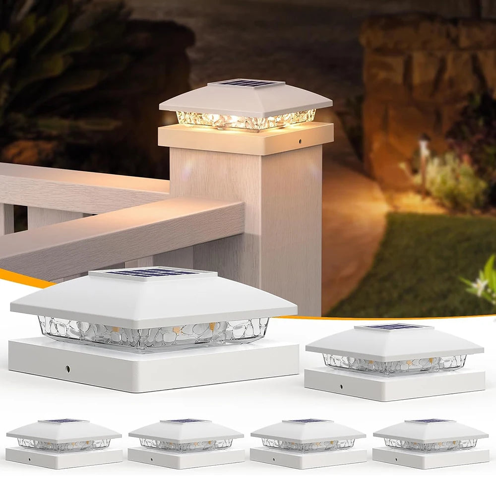 Solar Post Cap Light for Wooden and Vinyl Posts Outdoor