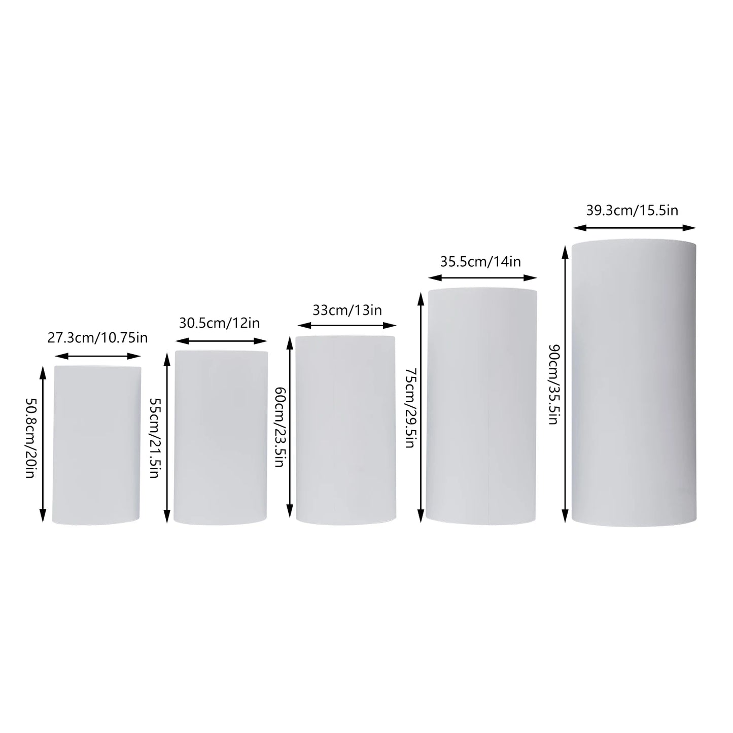 Freestanding Metal Round Cylinder Pedestal Stand For Cakes And Florals