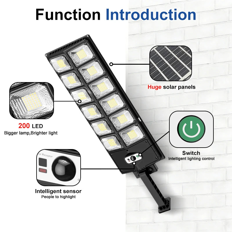 FAMCDC 504 LED Solar Motion Sensor Wall Light Outdoor Lamp