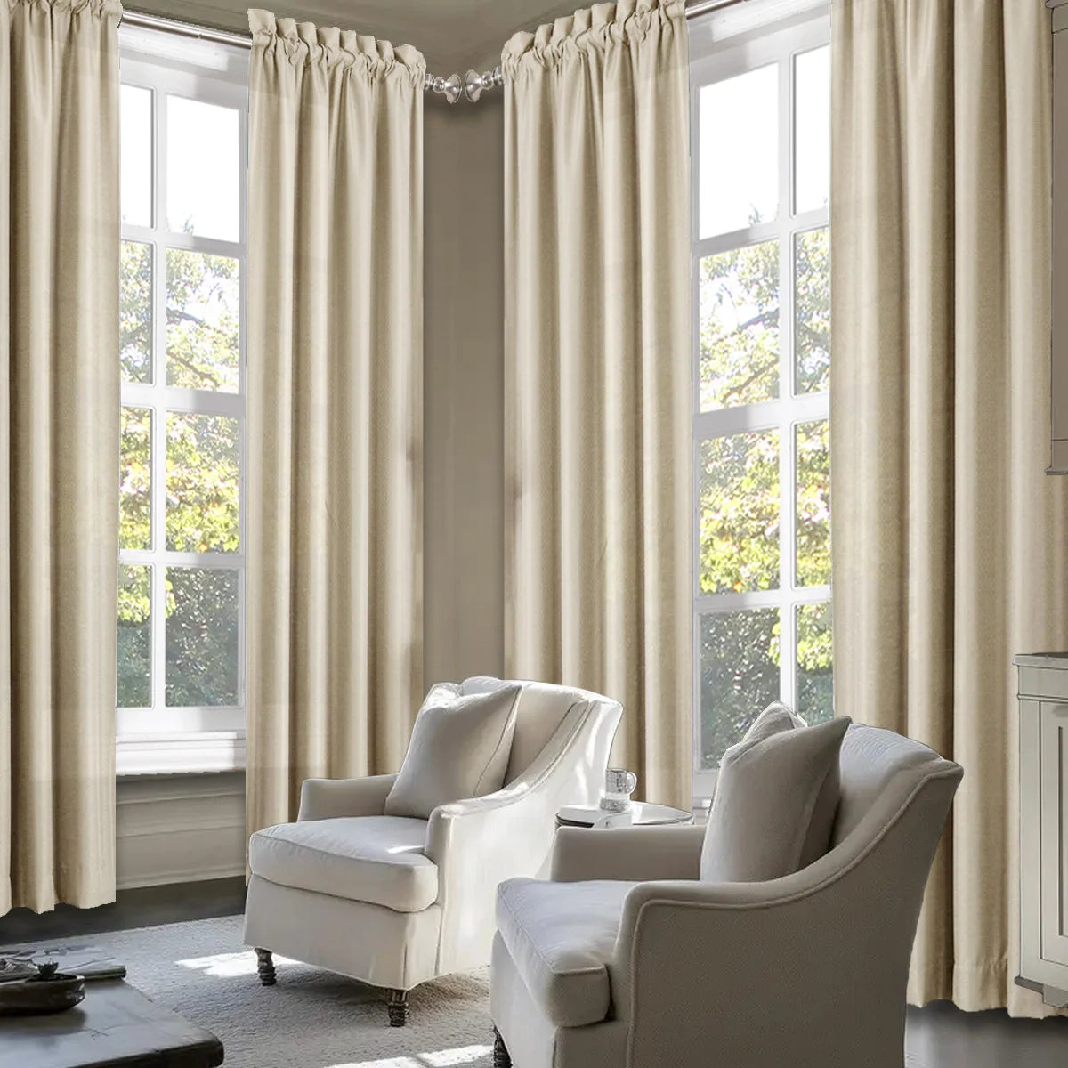SABALANICA Light Filtering Curtains Fade-Resistant Polyester Rod Pocket