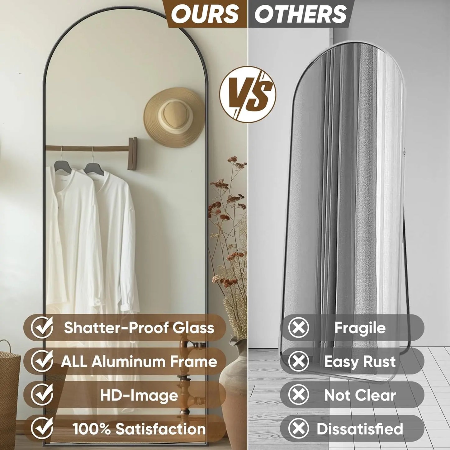 Antok Full Length Floor Mirror With Stand