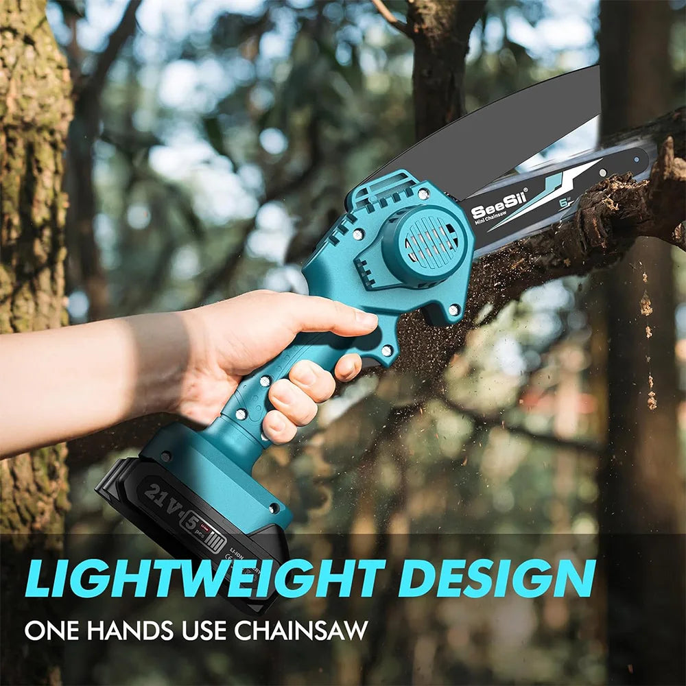 Seesii 6 Inch Cordless Mini Chainsaw For Makita 18V Battery