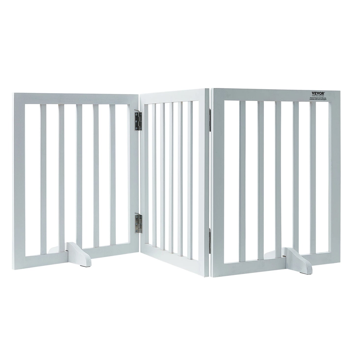 SucceBuy Freestanding Dog Gate, 3-Panel Foldable Pet Barrier