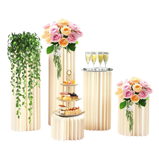 5 Piece Foldable Cardboard Flower Stand Centerpiece For Weddings