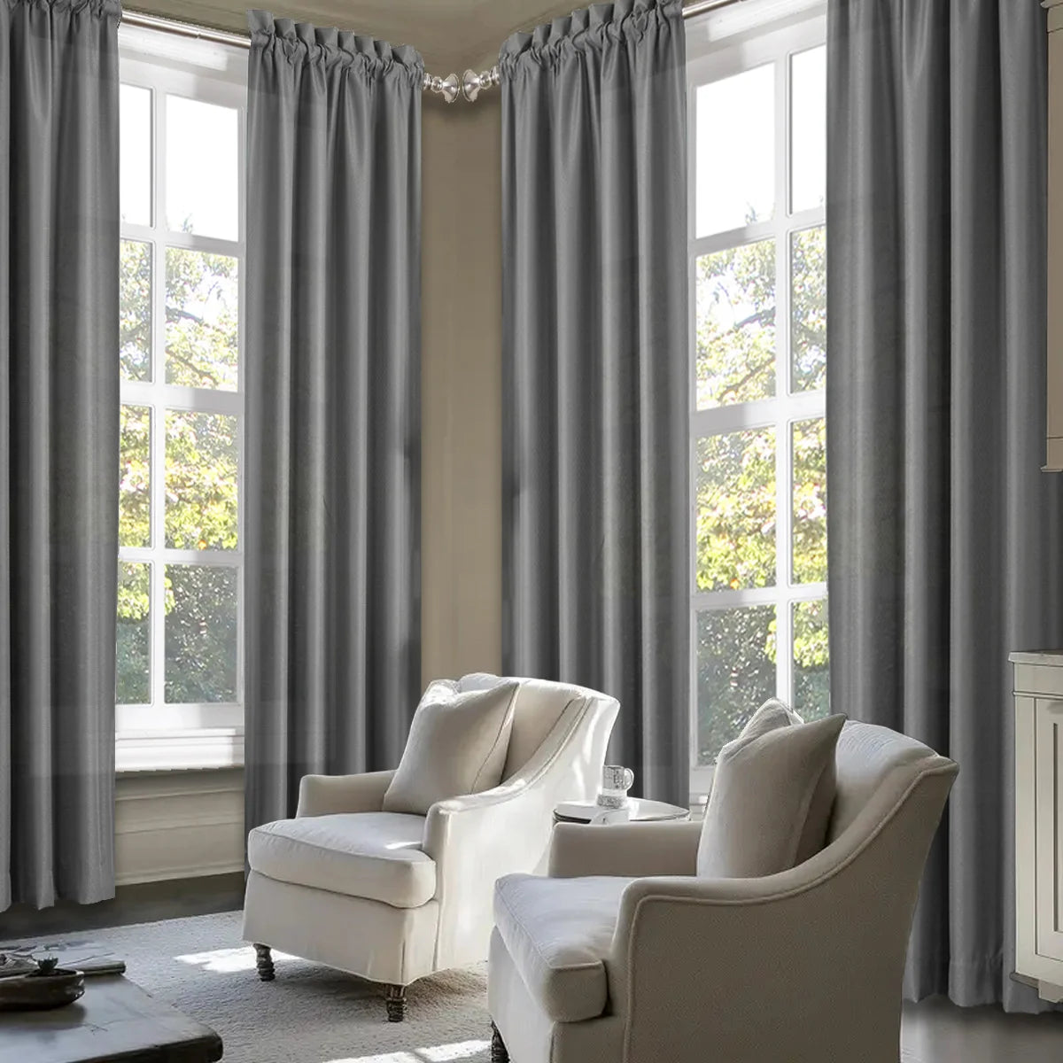 SABALANICA Light Filtering Curtains Fade-Resistant Polyester Rod Pocket