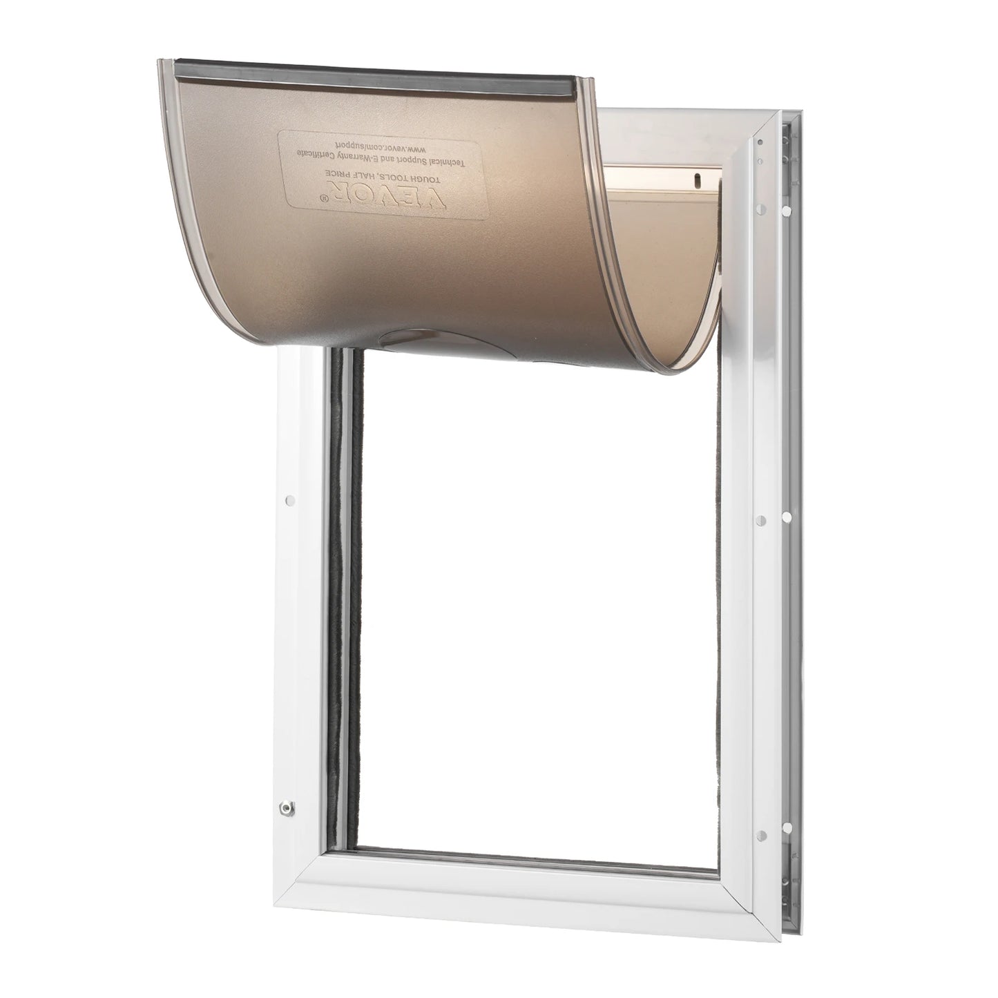 SucceBuy Pet Door Aluminum Frame With Lockable PVC Flap